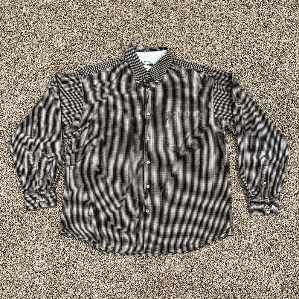 Columbia XL plaid button up shirt
